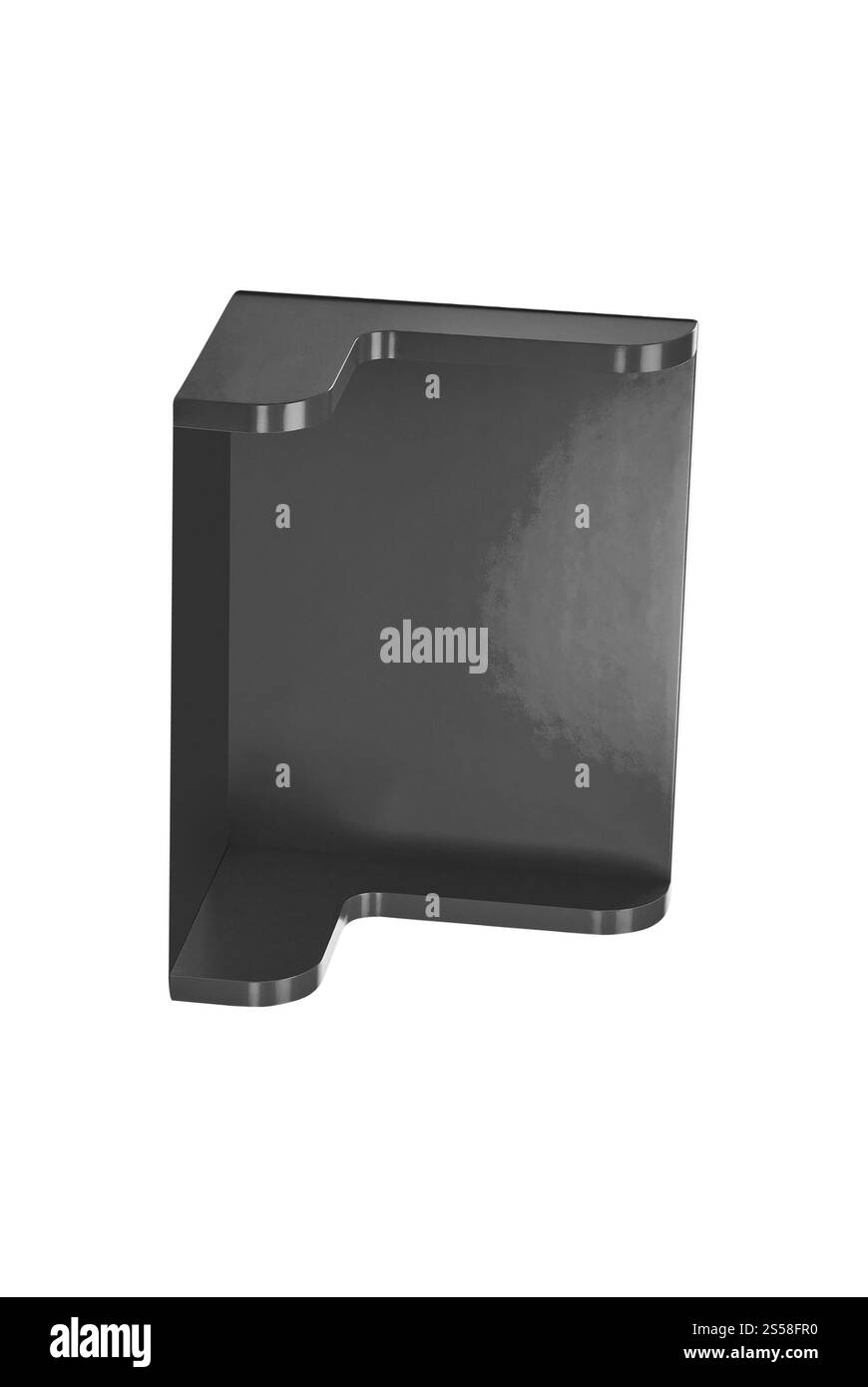 Shalf in plastica isolato su bianco Foto Stock