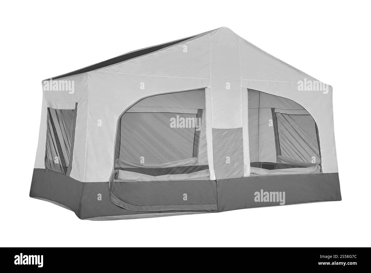 Tenda isolata su bianco Foto Stock