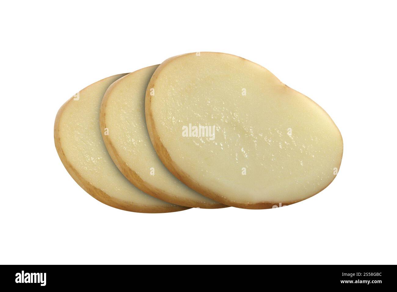 Potato isolati su sfondo bianco Foto Stock