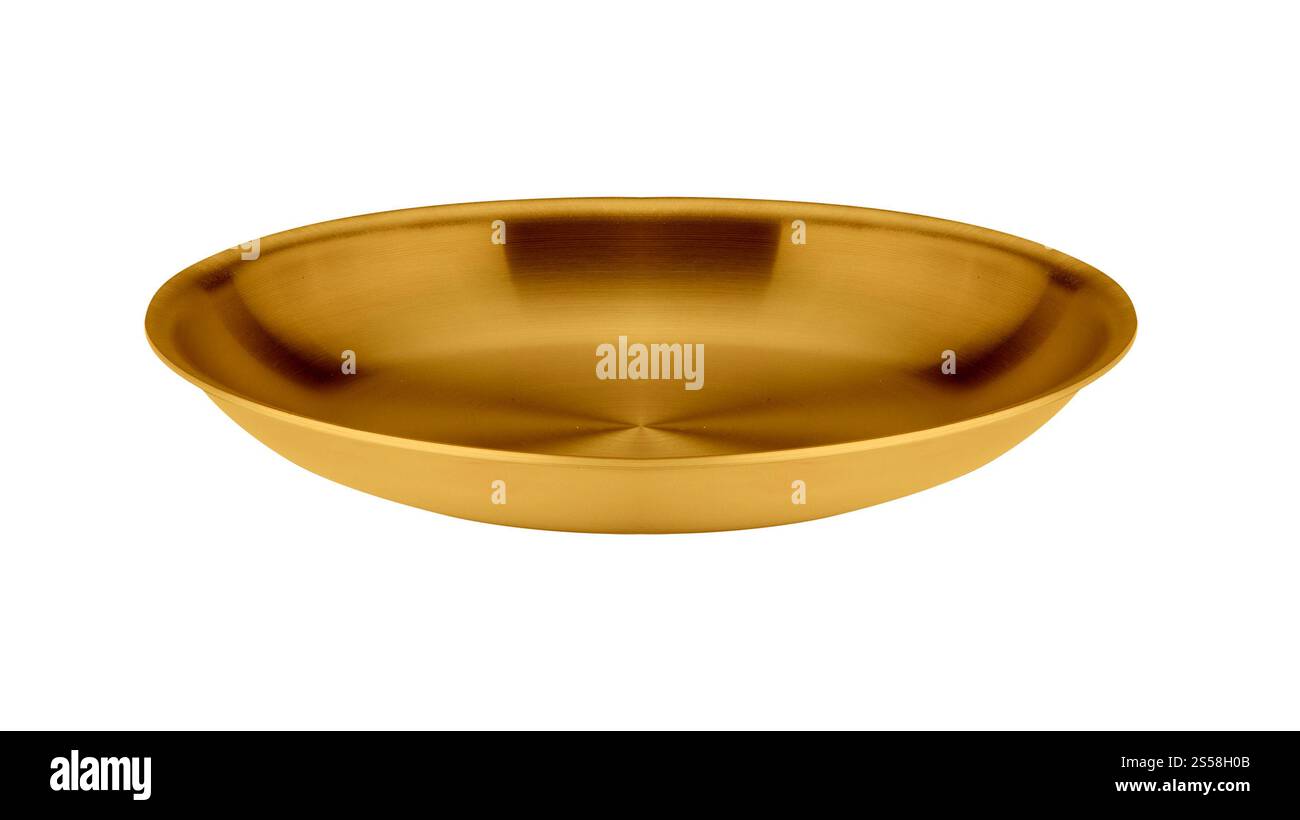 Piastra Vintage isolato su bianco Foto Stock