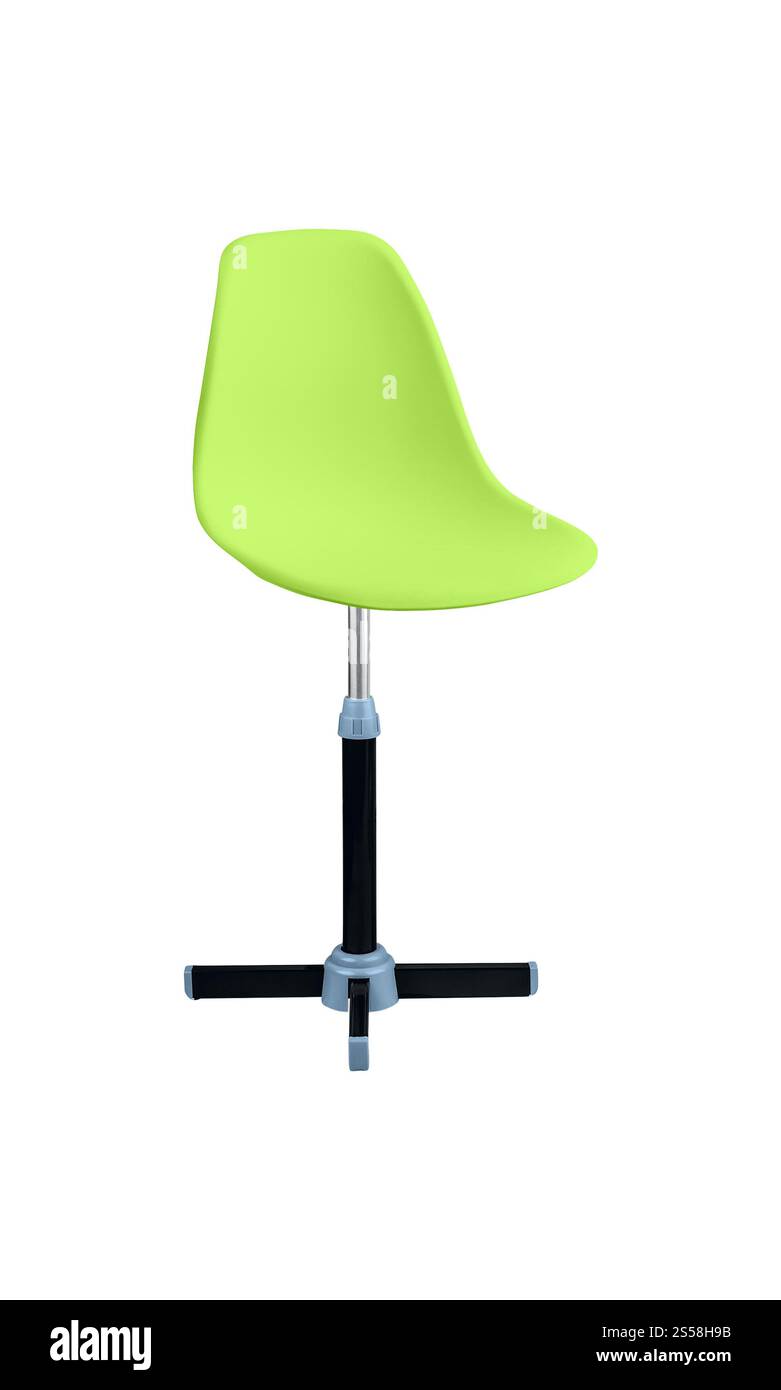 Sedia verde isolato su sfondo bianco Foto Stock