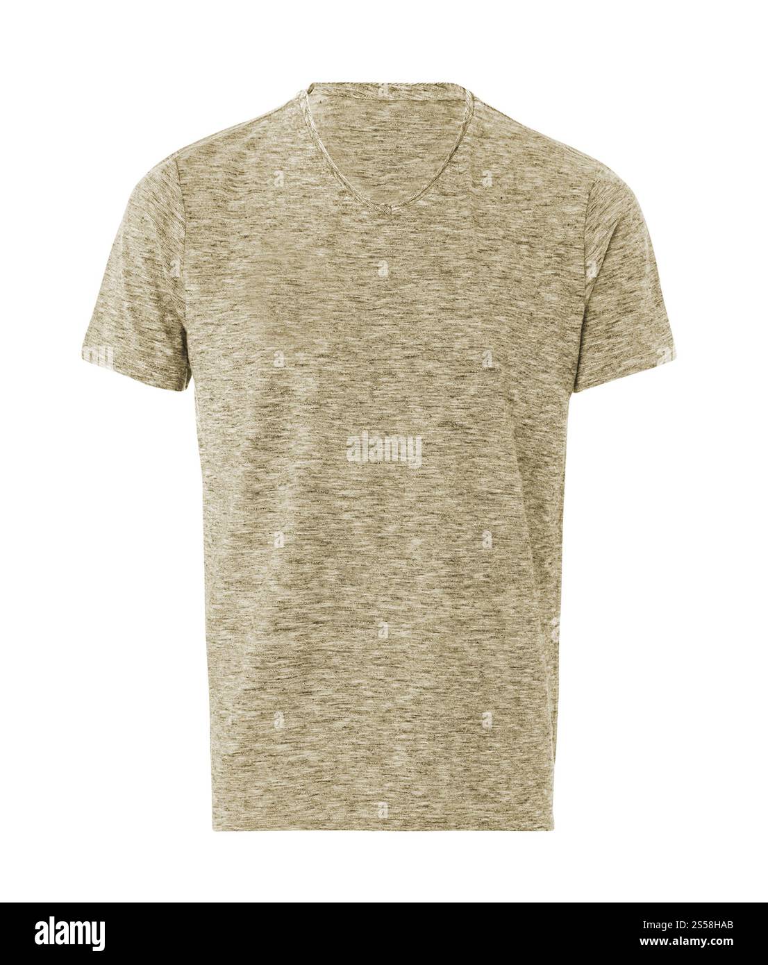 T-shirt a manica corta isolata su bianco Foto Stock