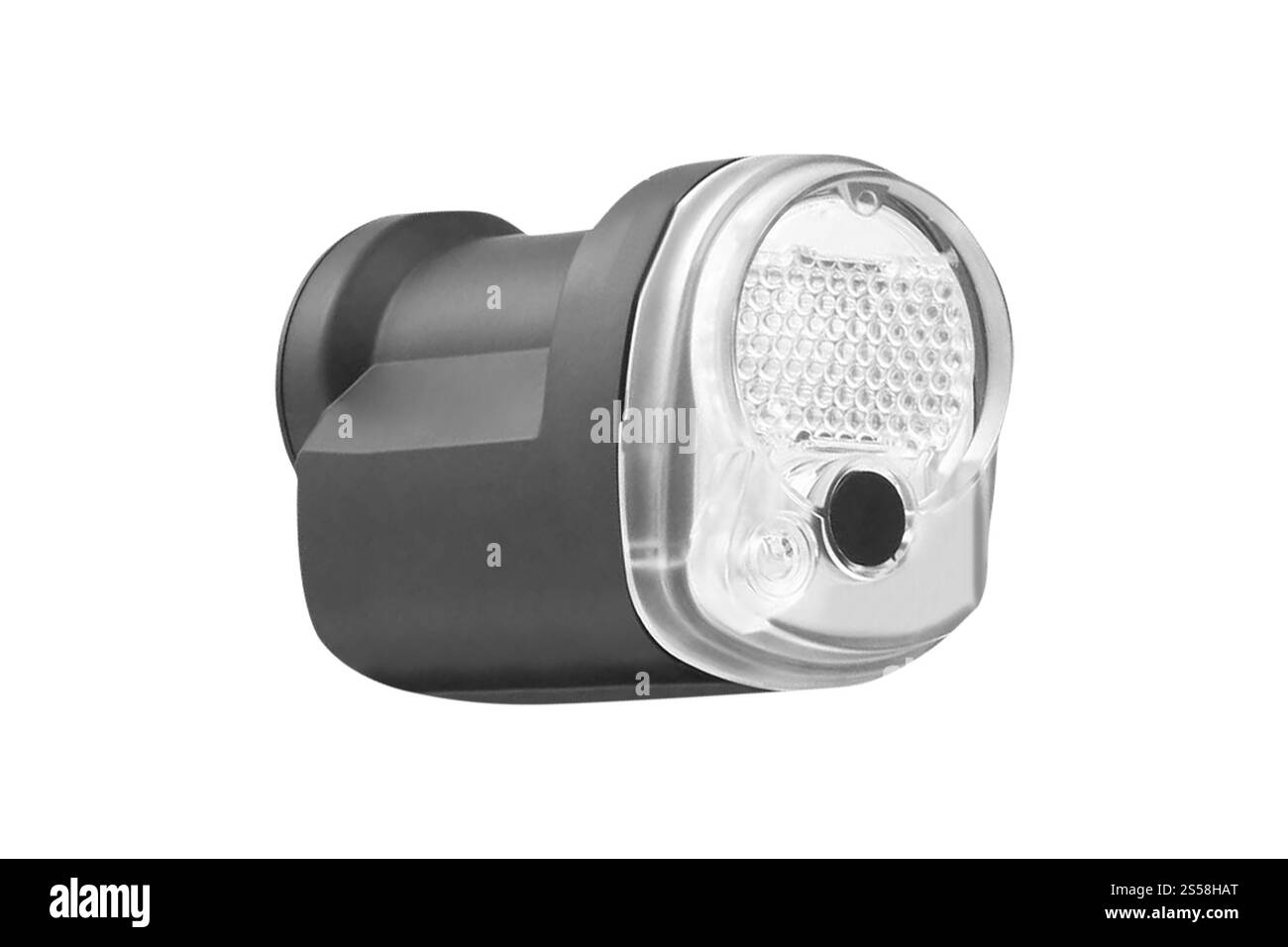 Torcia elettrica isolata su sfondo bianco Foto Stock