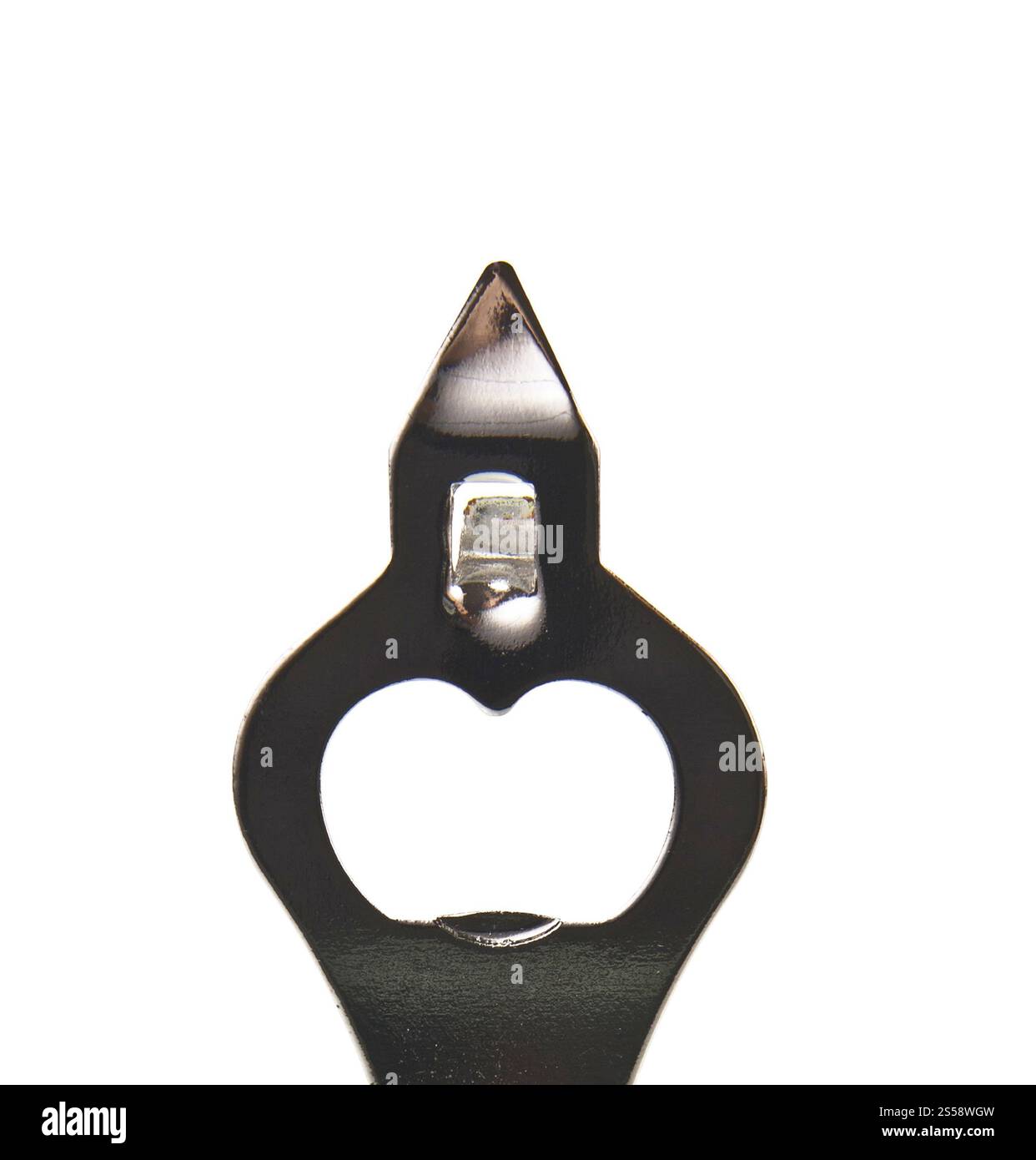 Apribottiglie isolato su sfondo bianco. Apribottiglie Foto Stock