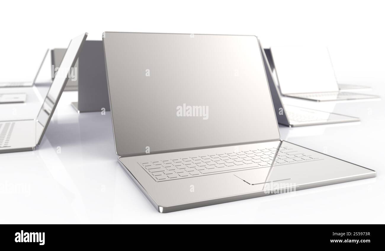 Il cloud computing concetto su sfondo bianco Foto Stock