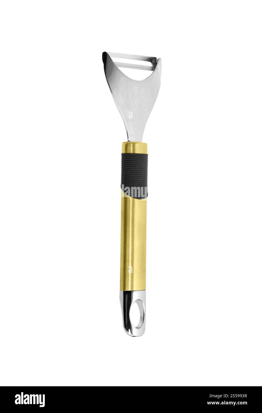 Coltello per potato isolato su sfondo bianco. Coltello per potatura Foto Stock