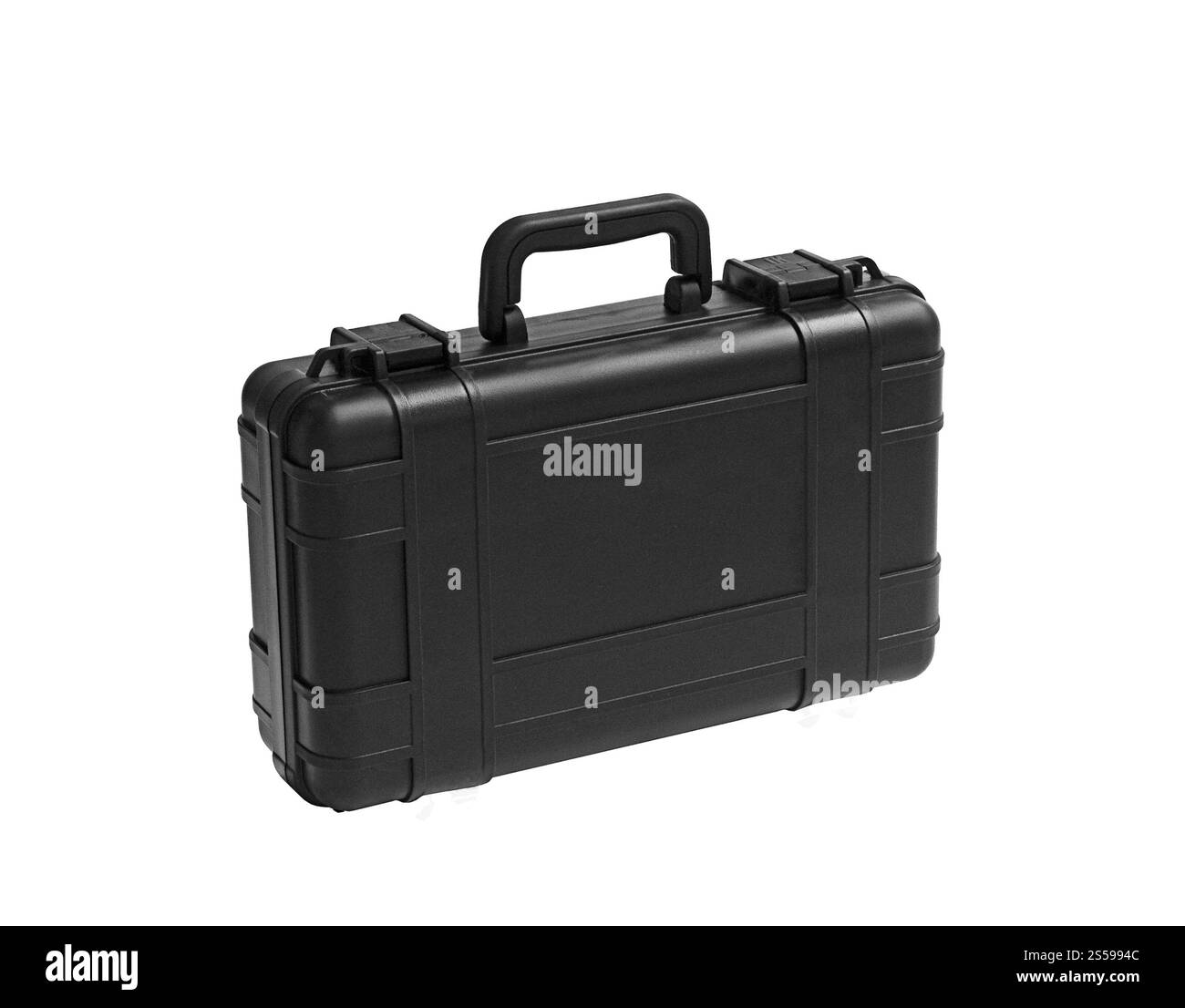 Cassetta degli attrezzi in plastica isolata su sfondo bianco. Cassetta degli attrezzi in plastica isolata Foto Stock