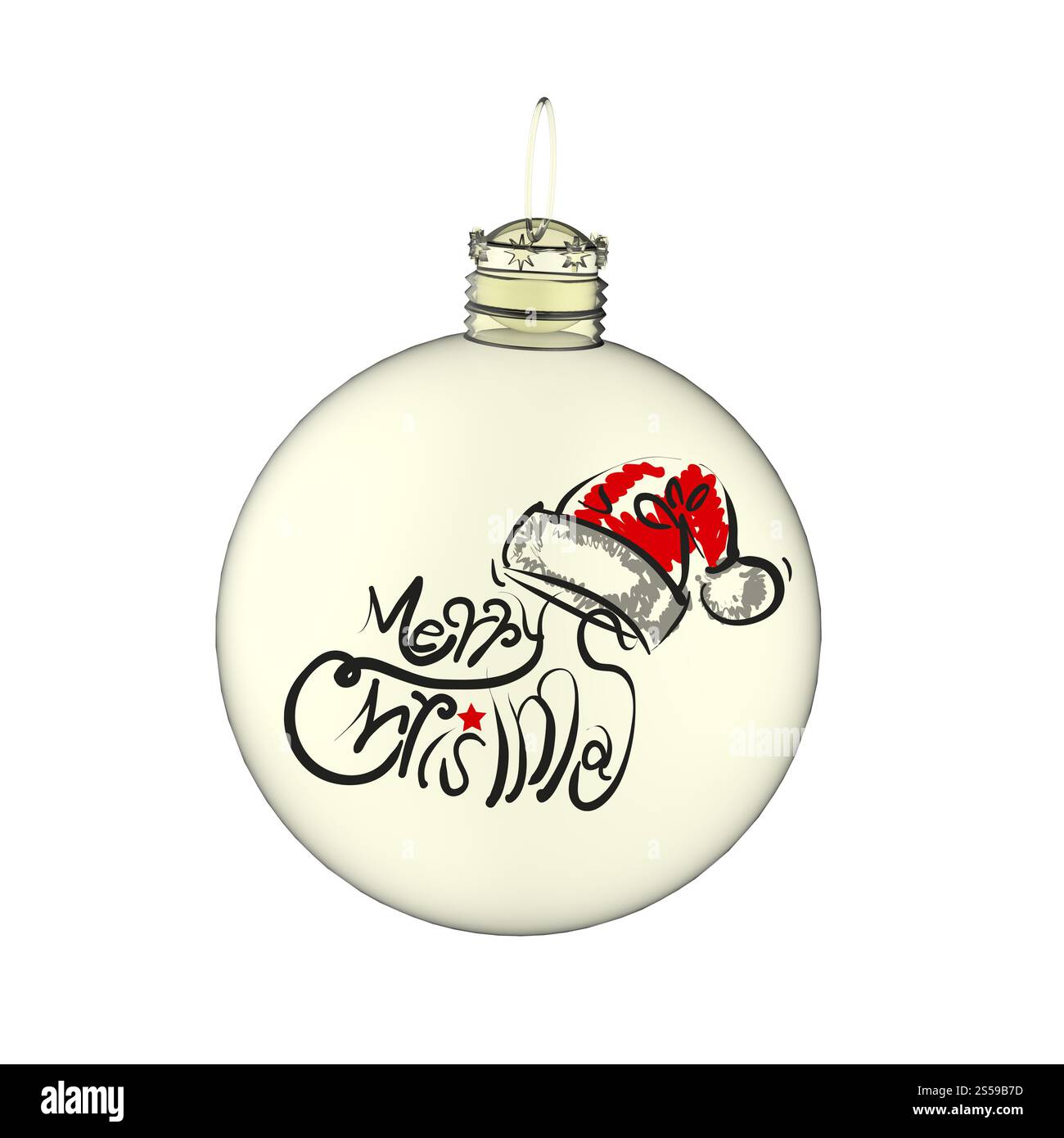 Buon Natale con la palla decorativa Foto Stock