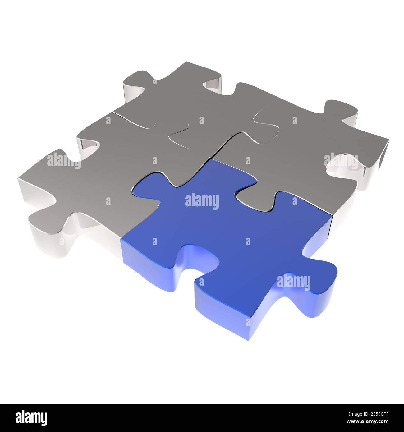 3d puzzle il partenariato come concetto Foto Stock