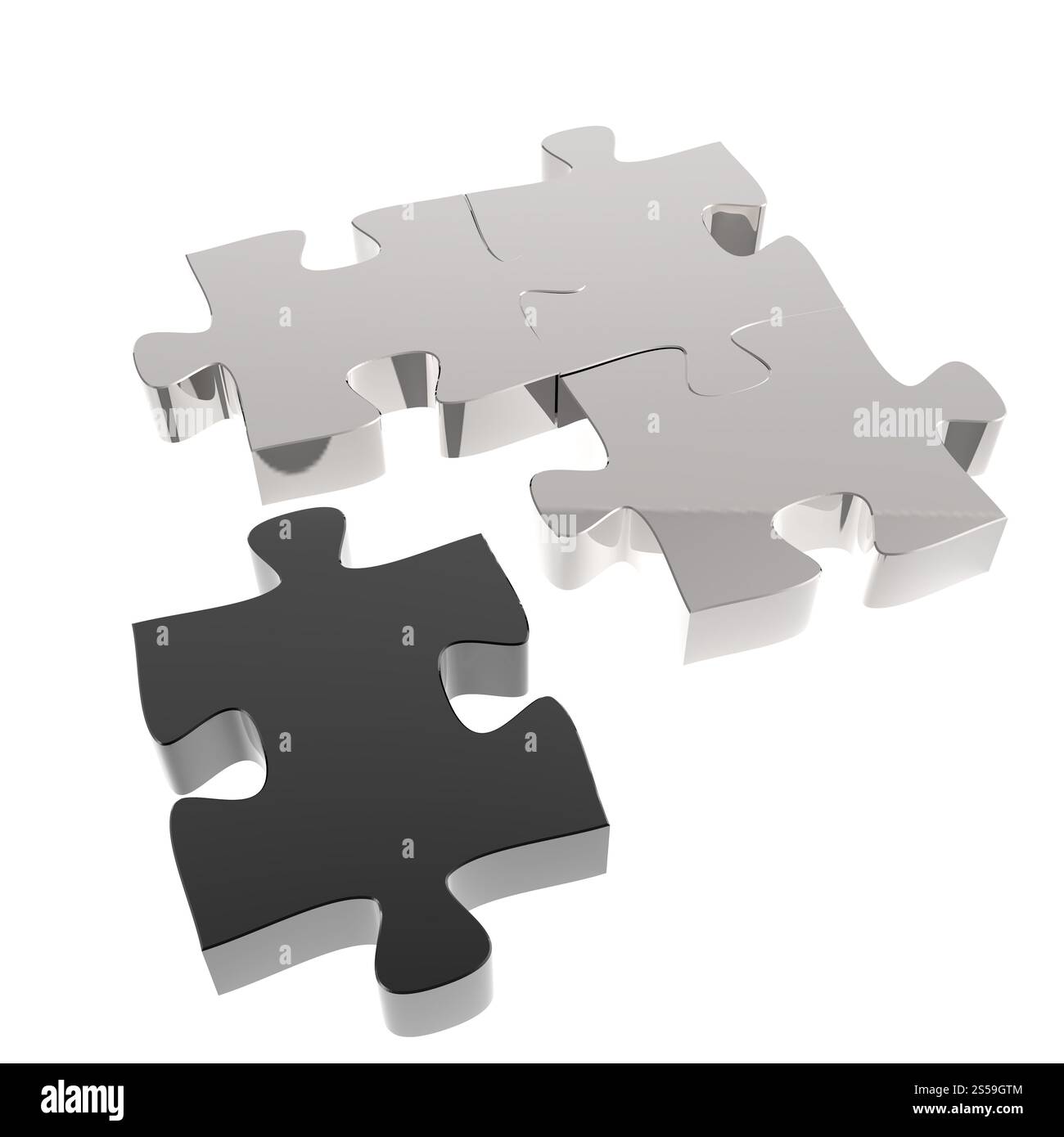 3d puzzle il partenariato come concetto Foto Stock