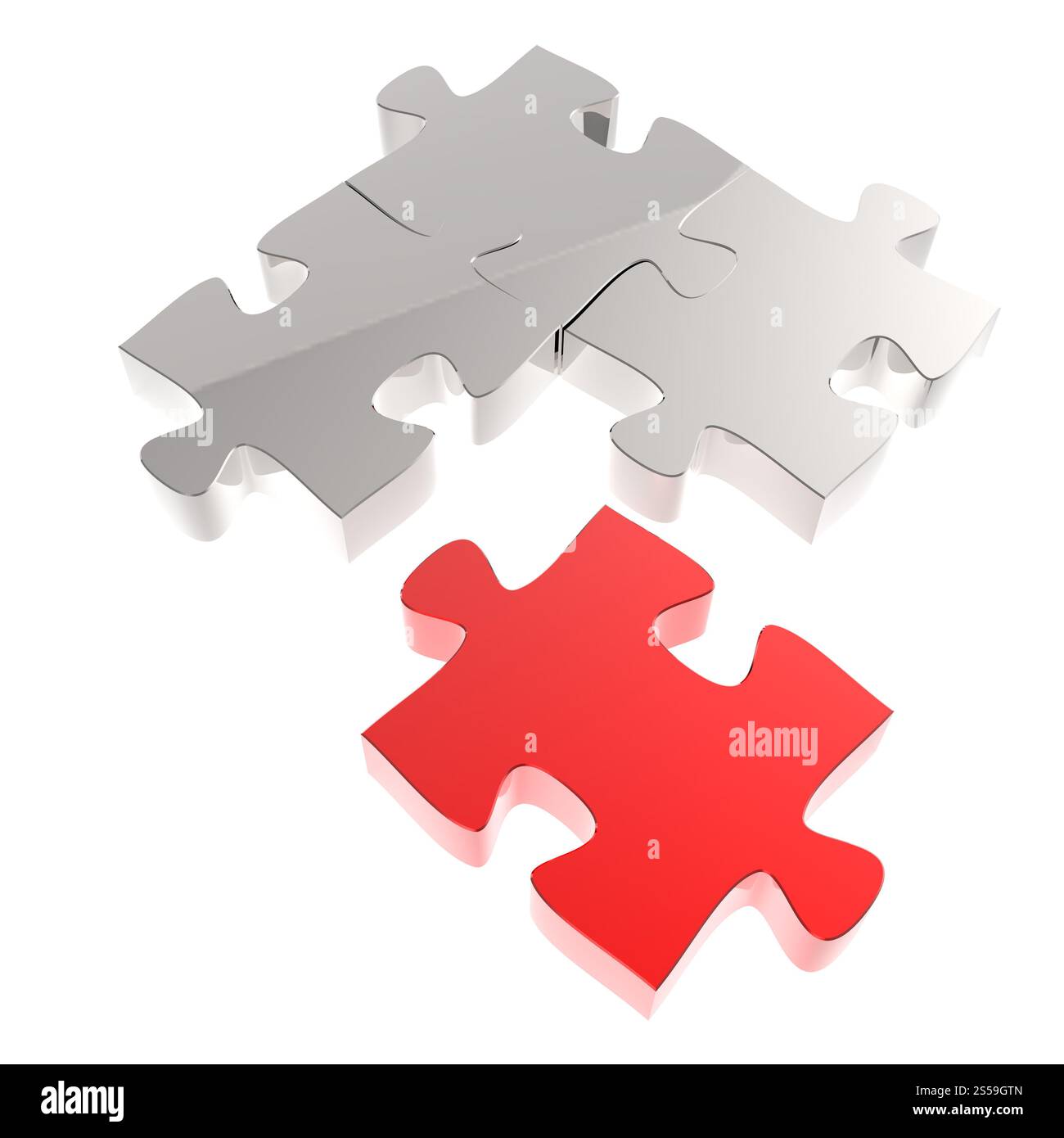 3d puzzle il partenariato come concetto Foto Stock