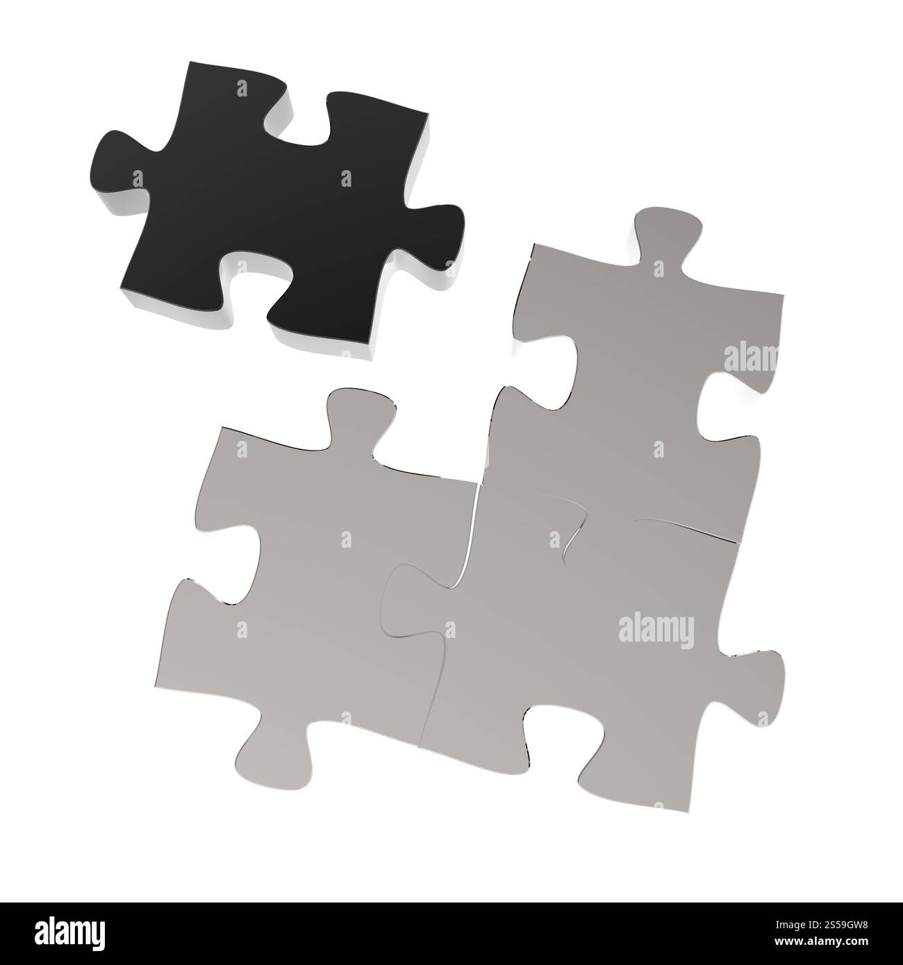 3d puzzle il partenariato come concetto Foto Stock