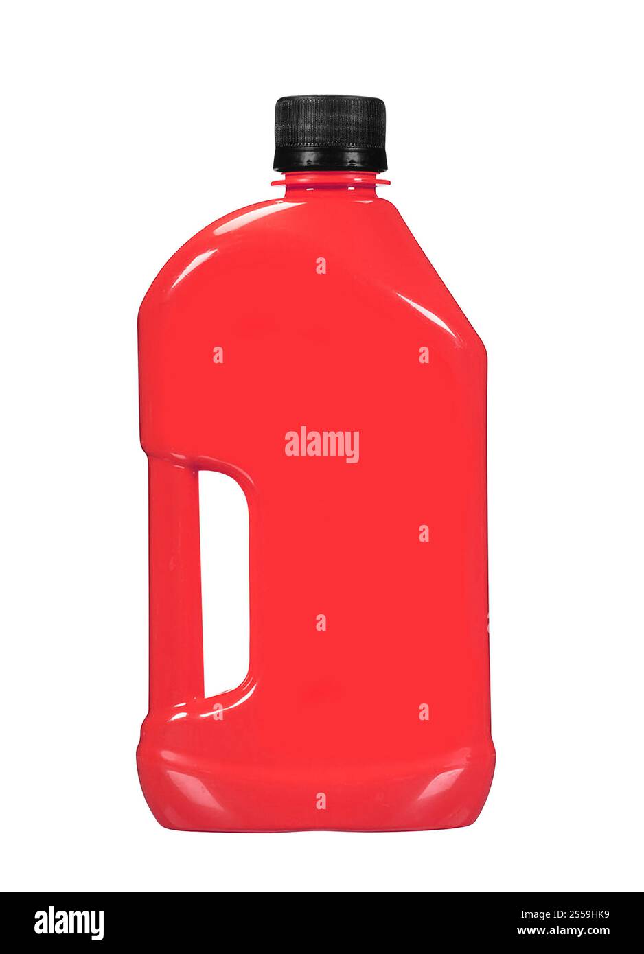 flacone di detergente rosso per lavanderia liquida Foto Stock