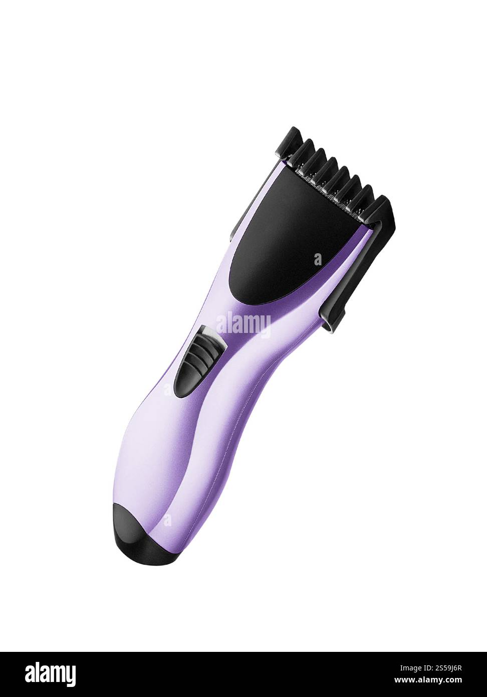 Attrezzatura da barbiere isolata su sfondo bianco. Attrezzatura da barbiere Foto Stock