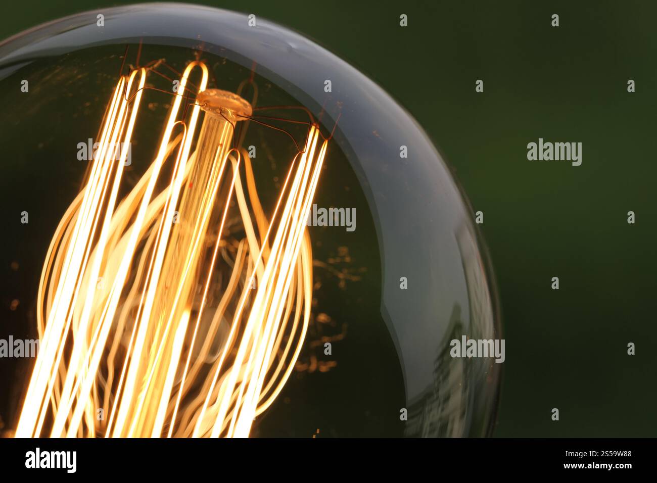 Close up vintage lampadina della luce come concetto creativo Foto Stock