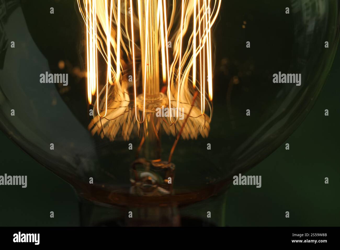 Close up vintage lampadina della luce come concetto creativo Foto Stock