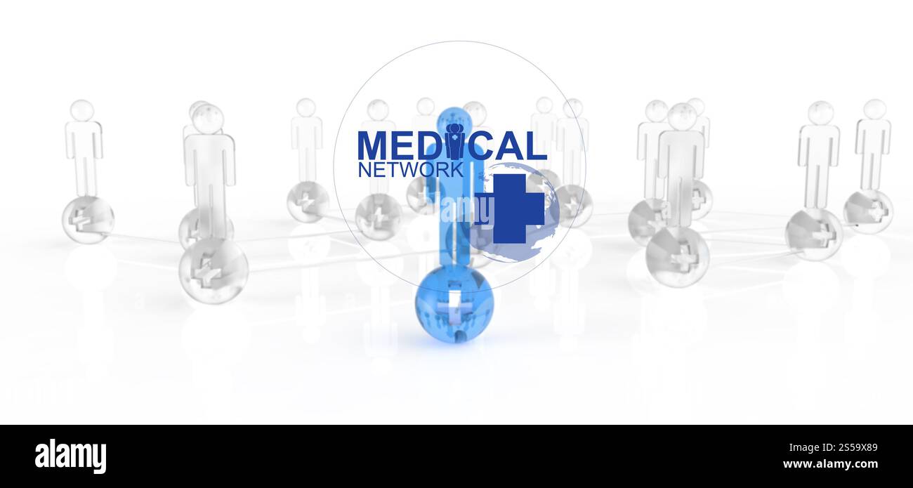 Rete medica segno grafico come concetto Foto Stock