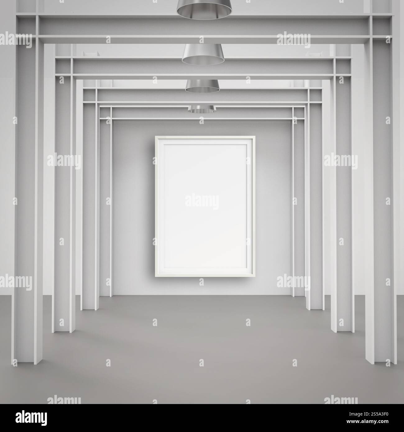 Vuoto in stile moderno telaio sulla parete di composizione come concetto Foto Stock