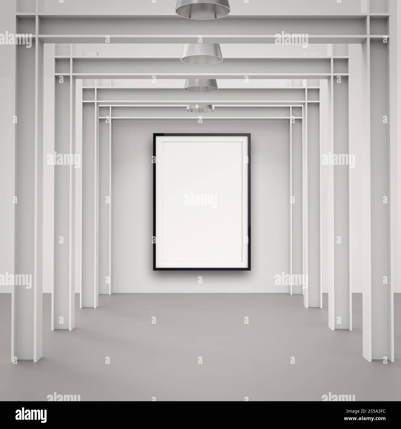 Vuoto in stile moderno telaio sulla parete di composizione come concetto Foto Stock