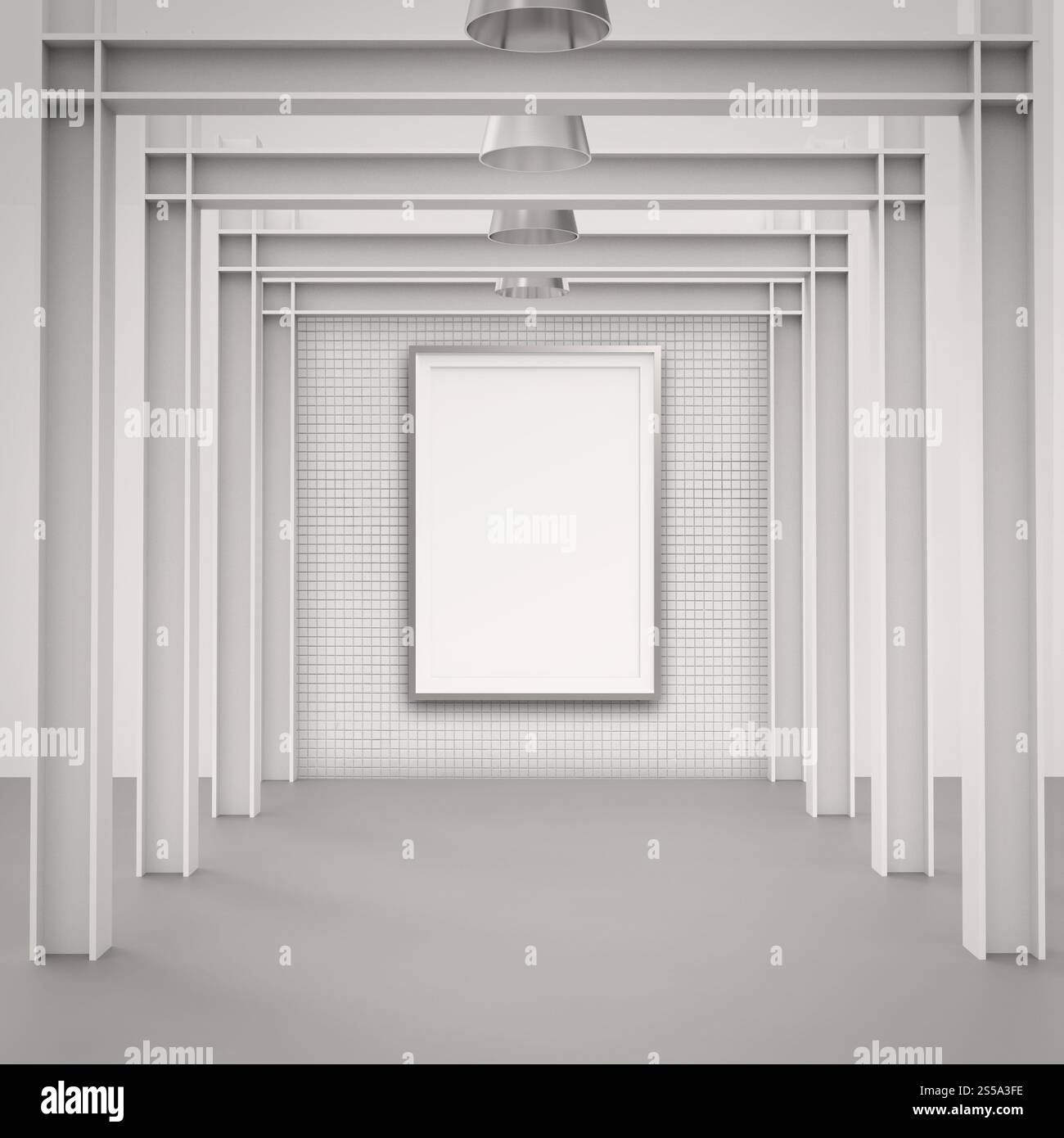 Vuoto in stile moderno telaio sulla parete di composizione come concetto Foto Stock