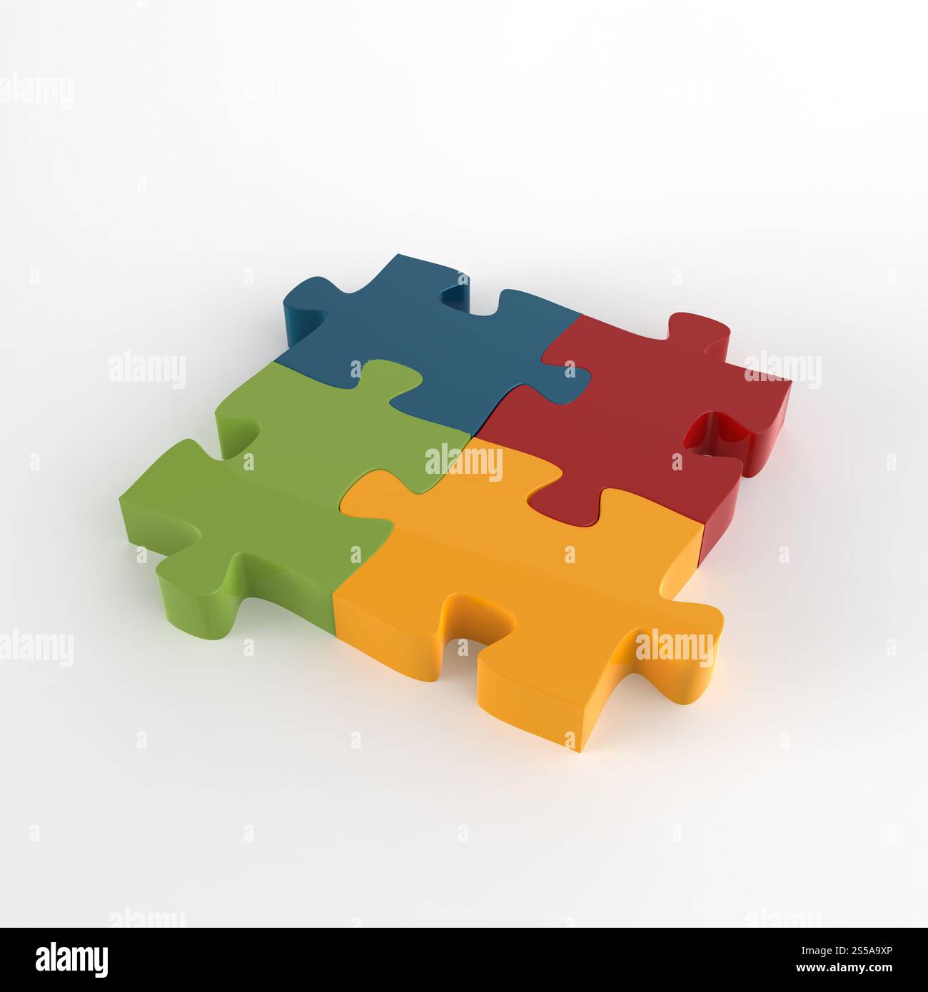 3d puzzle il partenariato come concetto Foto Stock