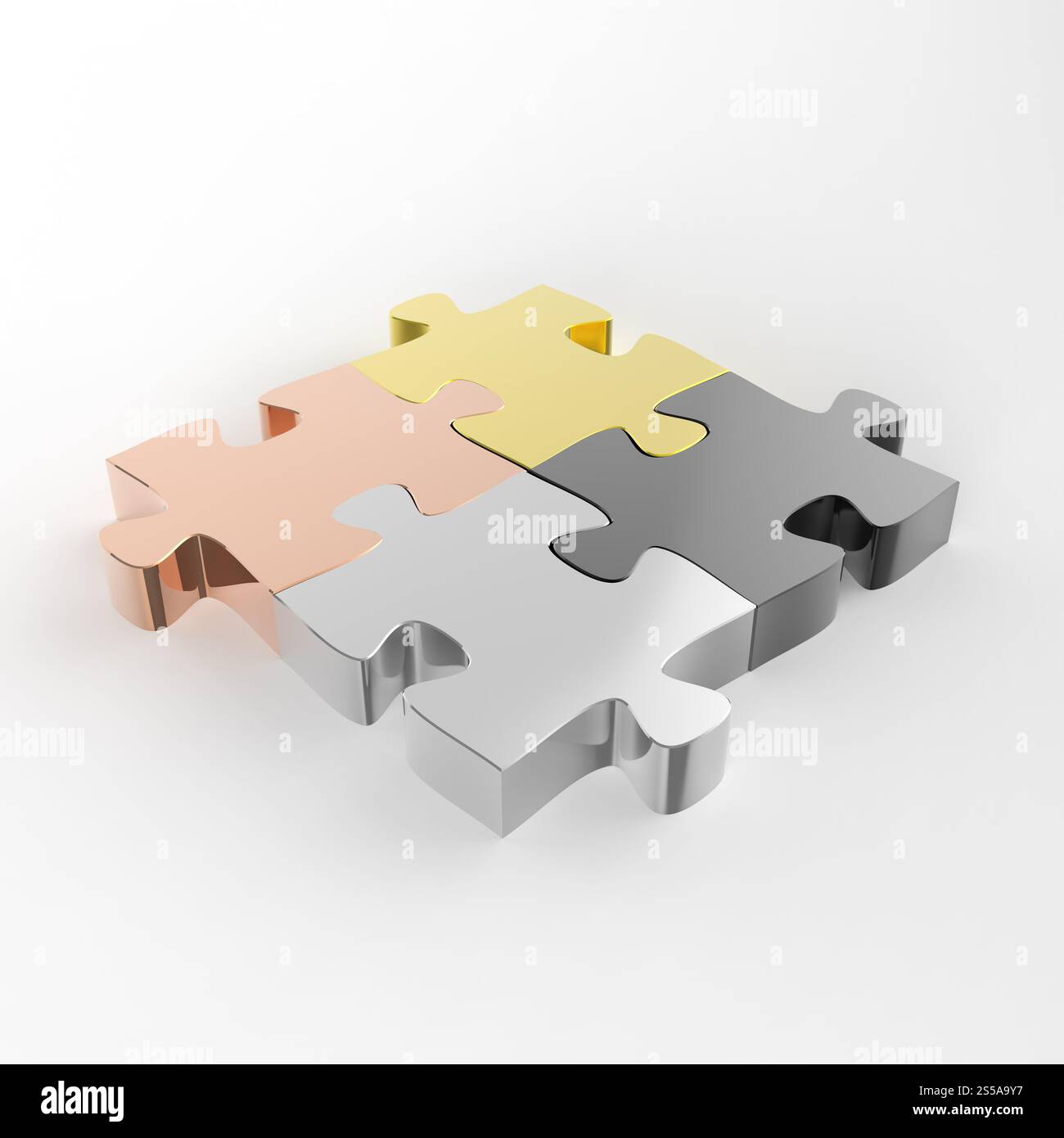 3d puzzle il partenariato come concetto Foto Stock