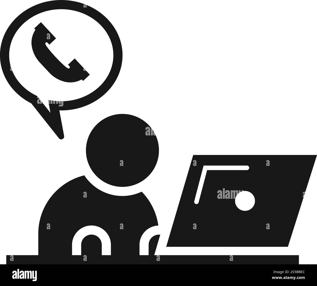 Icona chiama assistenza consegna pacchi. Semplice illustrazione dell'icona del vettore di supporto per la consegna dei pacchi telefonici per la progettazione Web isolata su sfondo bianco. Icona del servizio di assistenza per la consegna dei pacchi, stile semplice Illustrazione Vettoriale