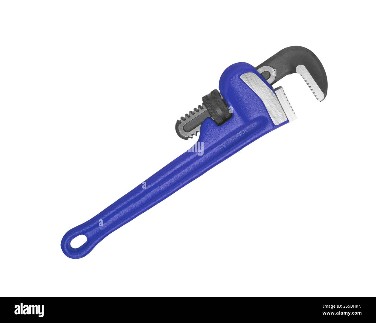 Chiave a tubo isolato su sfondo bianco Foto Stock