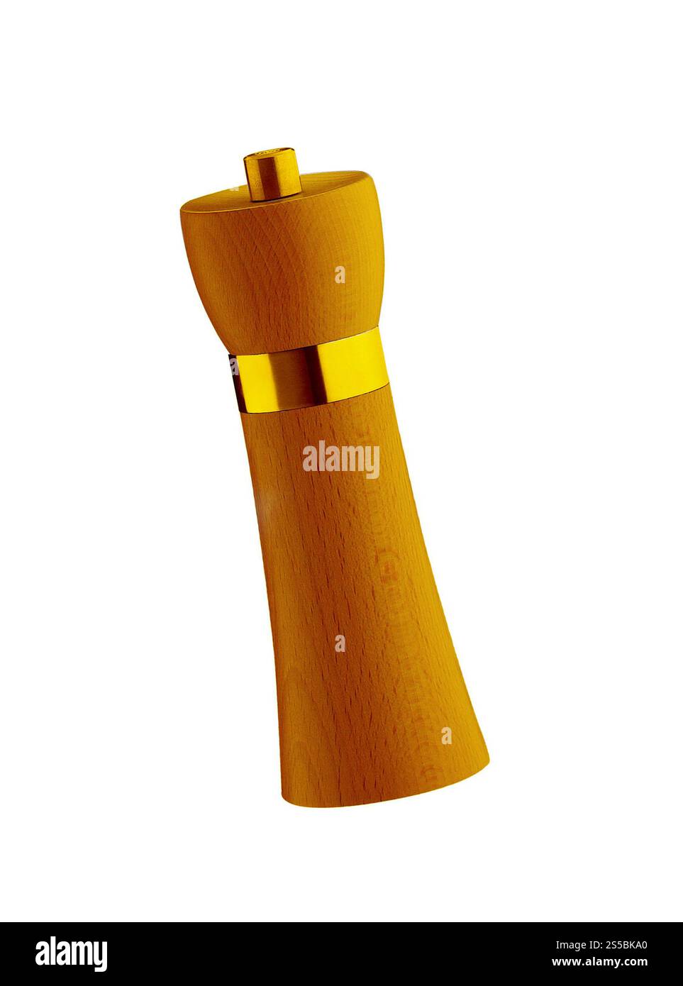 pentola per sale e pepe su sfondo bianco. pentola per sale e pepe Foto Stock