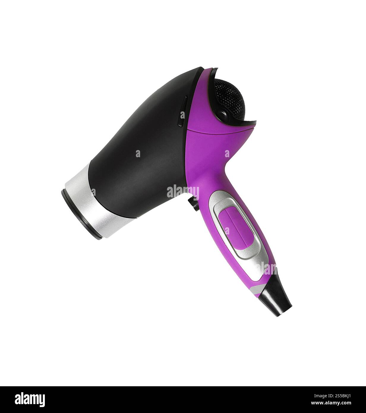 Asciugacapelli isolato su sfondo bianco. Asciugacapelli isolato su bianco Foto Stock