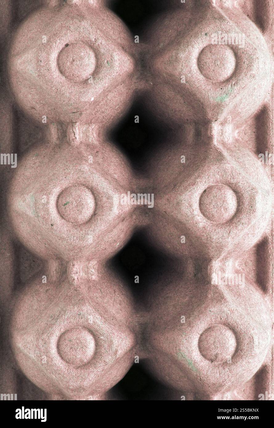 Contenitori di cartone per lo sfondo o la consistenza delle uova. Contenitori di cartone per uova sullo sfondo Foto Stock