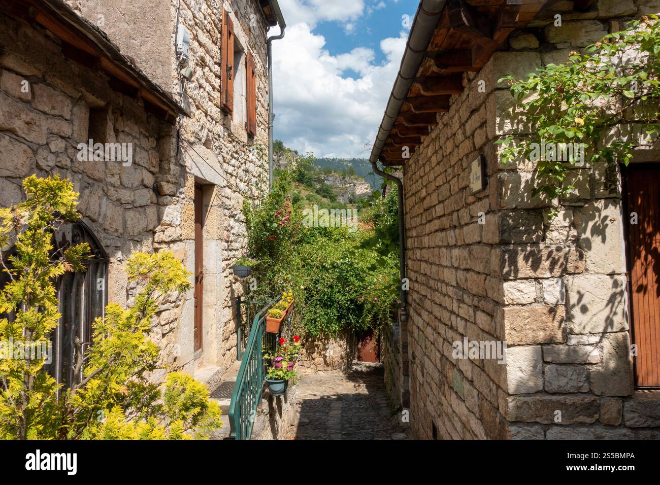 Sainte-Enimie (Francia meridionale) Foto Stock