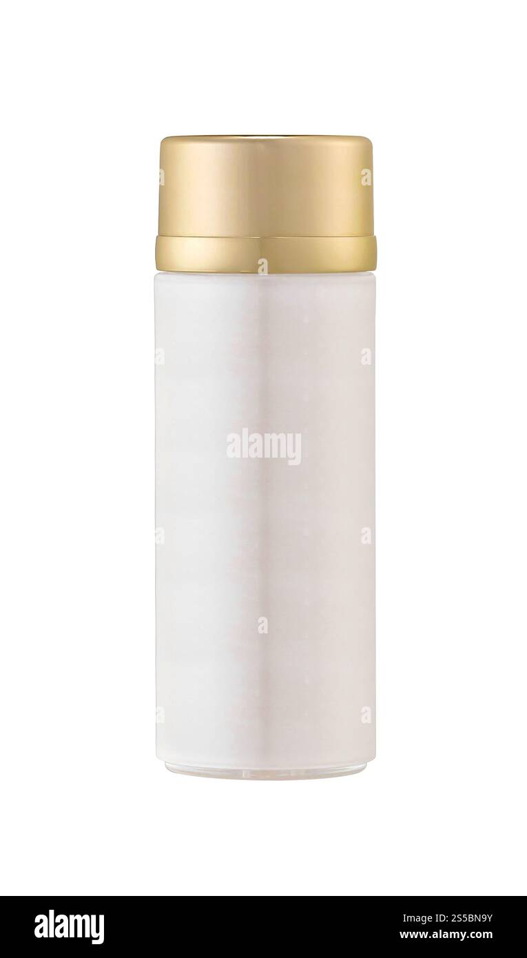 base per il trucco liquido in provetta isolata. fondamento per il trucco liquido nella provetta Foto Stock