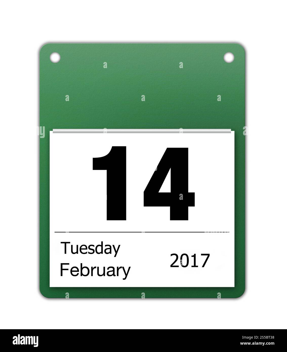 Icona del calendario per il giorno delle valenze del 14 febbraio isolata su sfondo bianco. Icona del calendario per il giorno delle valenze del 14 febbraio Foto Stock