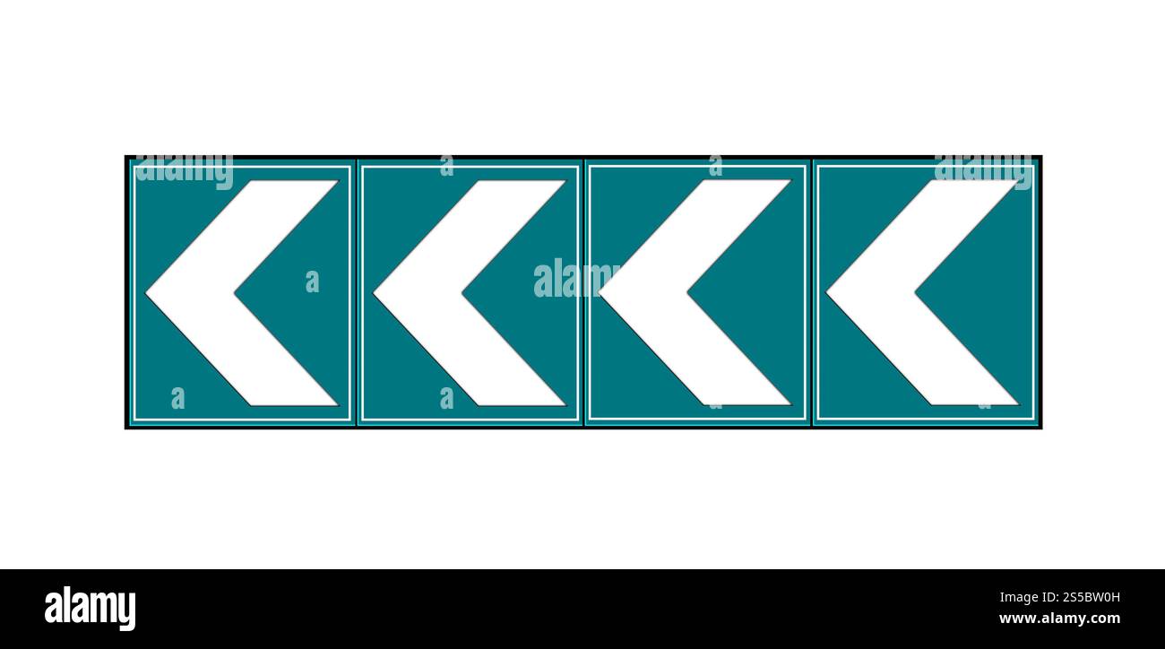 indicazione con freccia direzionale a destra isolata su sfondo bianco. indicazione con la freccia a destra Foto Stock