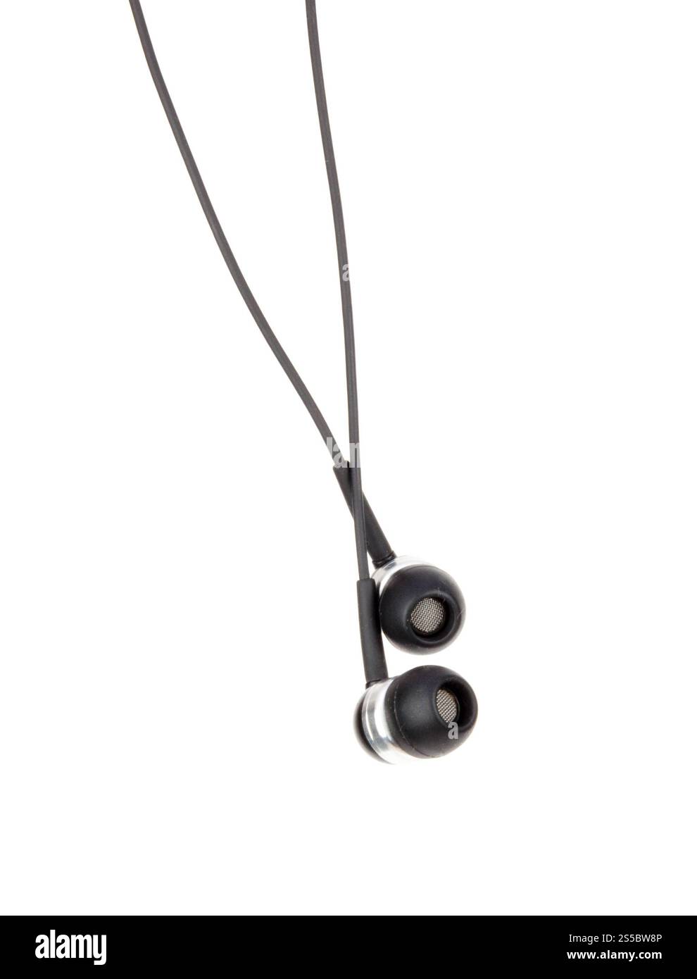Auricolari isolati su sfondo bianco. Auricolari isolati su bianco Foto Stock