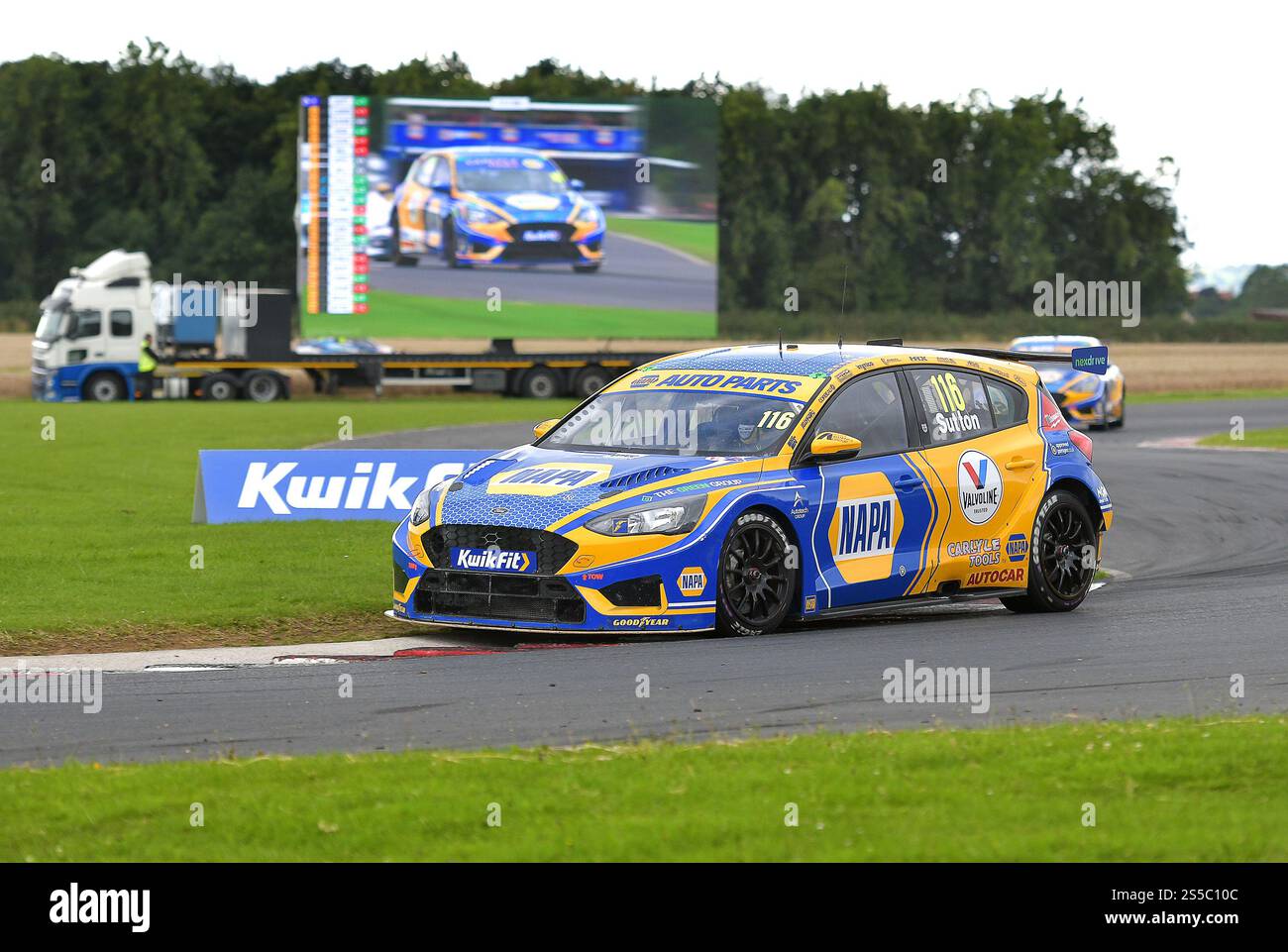 In The Spotlight, Ashley John Sutton, No. 119, BTTC at the Croft racing track, Ford Focus ST, luglio 28, fino al 30 luglio 2023, REGNO UNITO Foto Stock