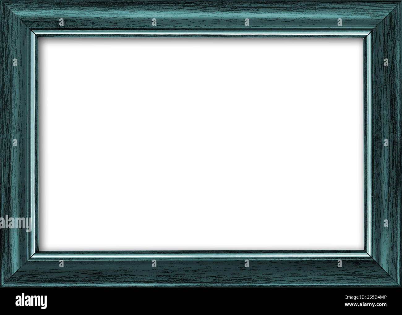 Cornice vuota con un posto libero all'interno, isolata su bianco Foto Stock