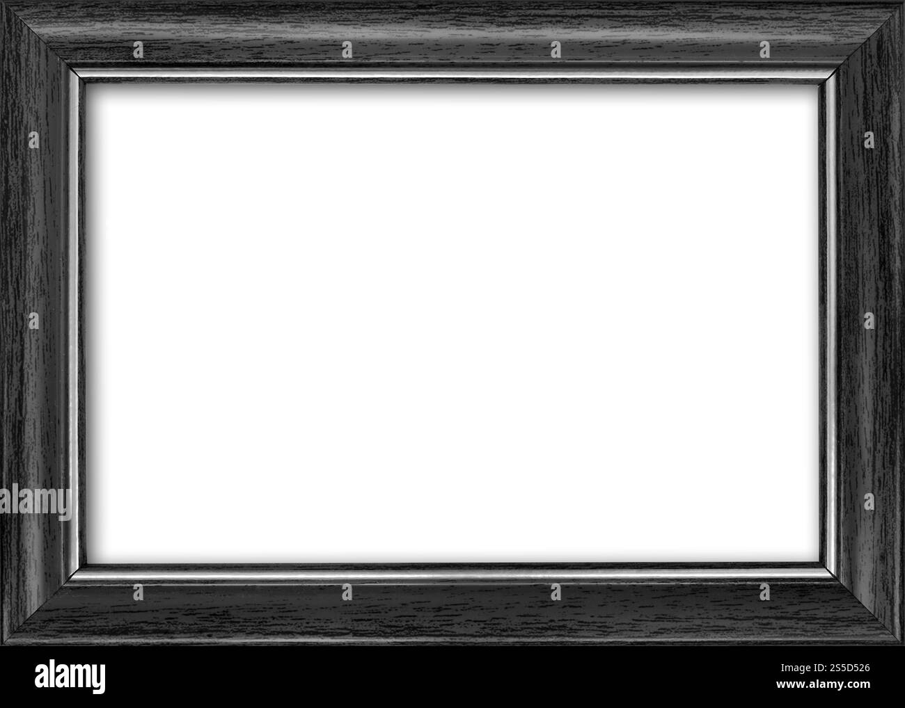 Cornice vuota con un posto libero all'interno, isolata su bianco Foto Stock