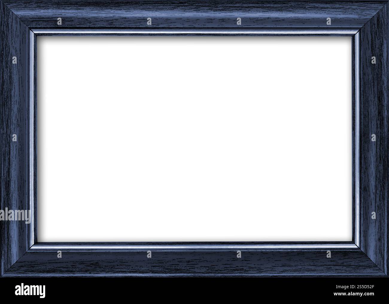 Cornice vuota con un posto libero all'interno, isolata su bianco Foto Stock