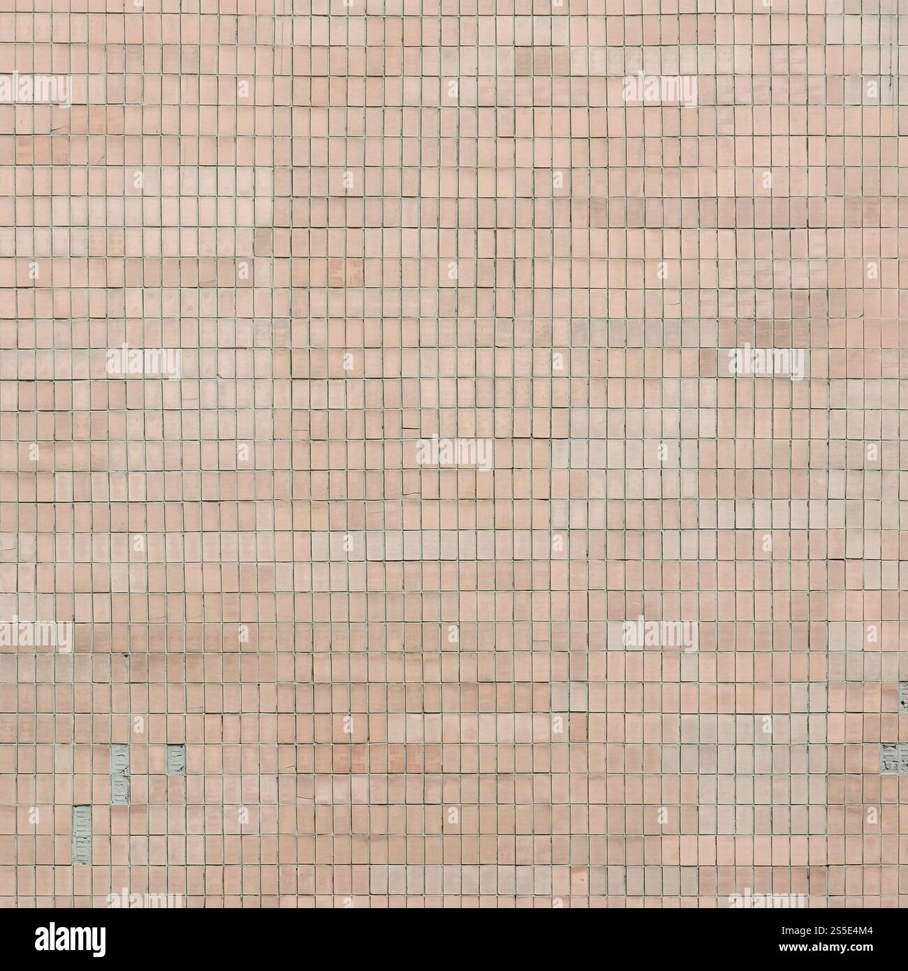 Vecchie piastrelle murali beige sovietiche. La texture della classica piastrella esterna, che fu rivisitata dagli edifici durante i tempi dell'Unione Sovietica Foto Stock