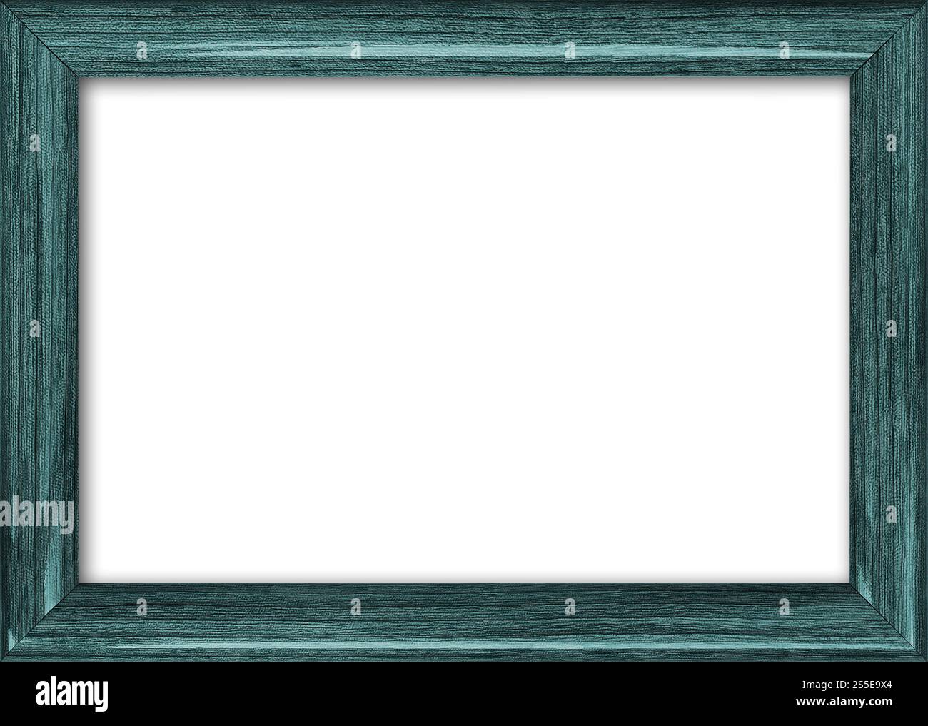 Cornice vuota con un posto libero all'interno, isolata su bianco Foto Stock