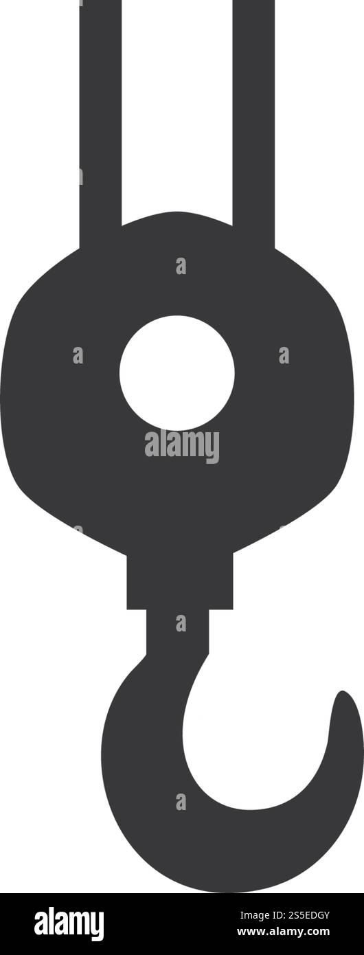 Modello vettoriale logo gancio gru Illustrazione Vettoriale