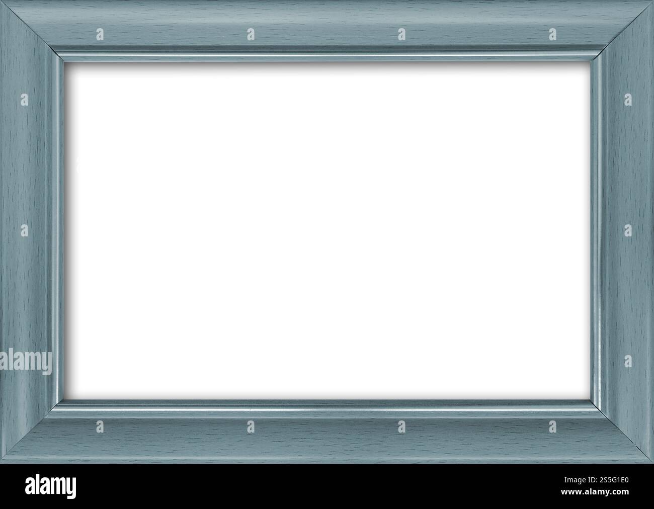 Cornice vuota con un posto libero all'interno, isolata su bianco Foto Stock