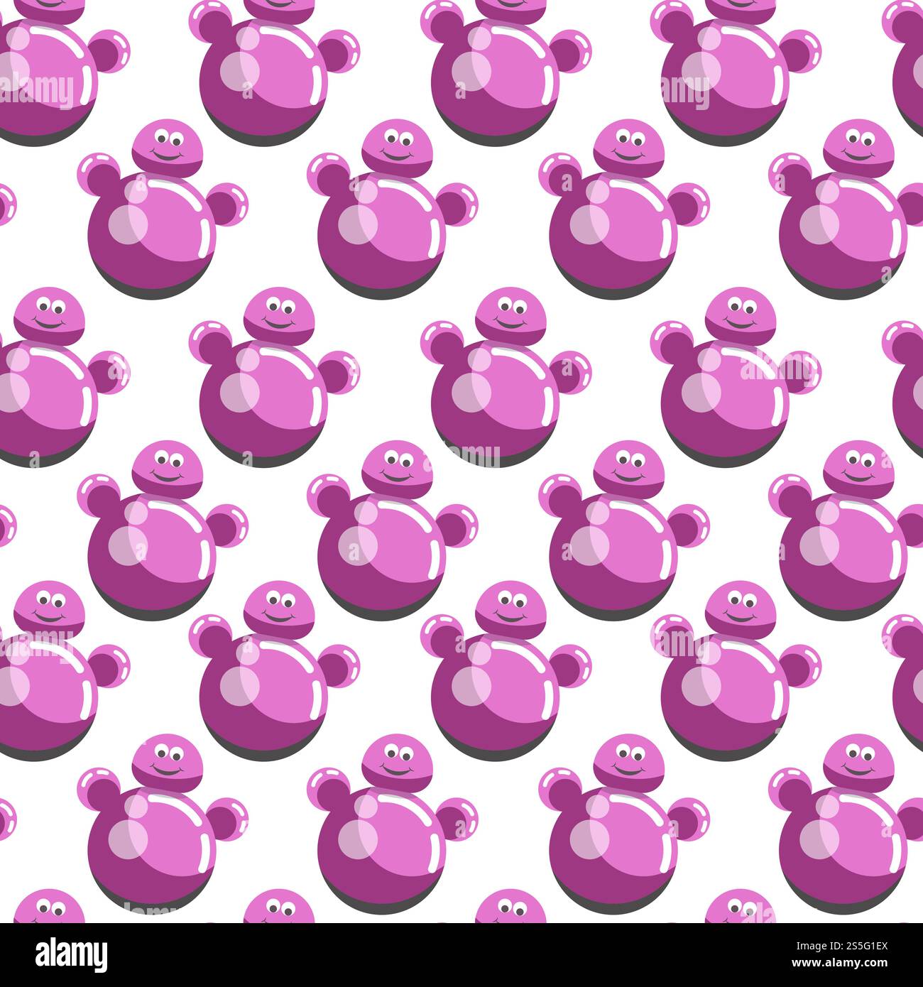 Icone vettoriali dei giocattoli per bambini motivo senza cuciture. Giochi per bambini per bambine e ragazzi dell'asilo... Icone vettoriali dei giocattoli per bambini motivo senza cuciture. Set di giochi per bambini Illustrazione Vettoriale