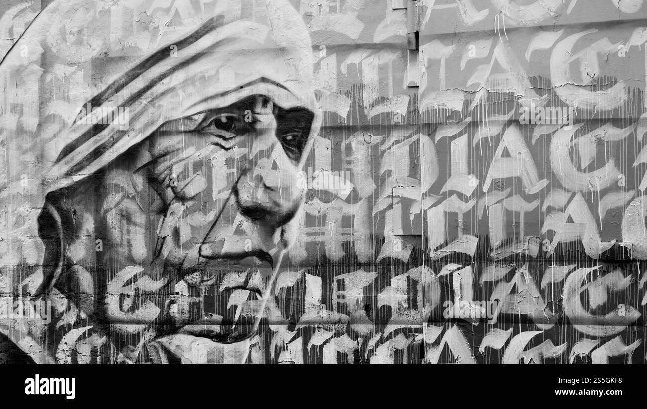 Graffiti Snösättra Foto Stock