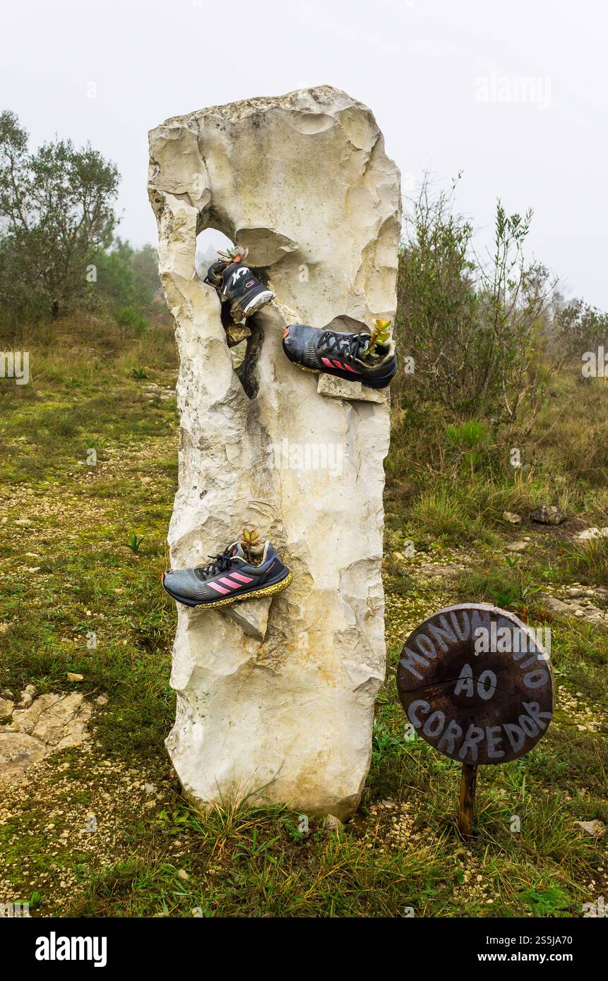 Monumento ao Corredor, Chāo de Couce, Portogallo Foto Stock