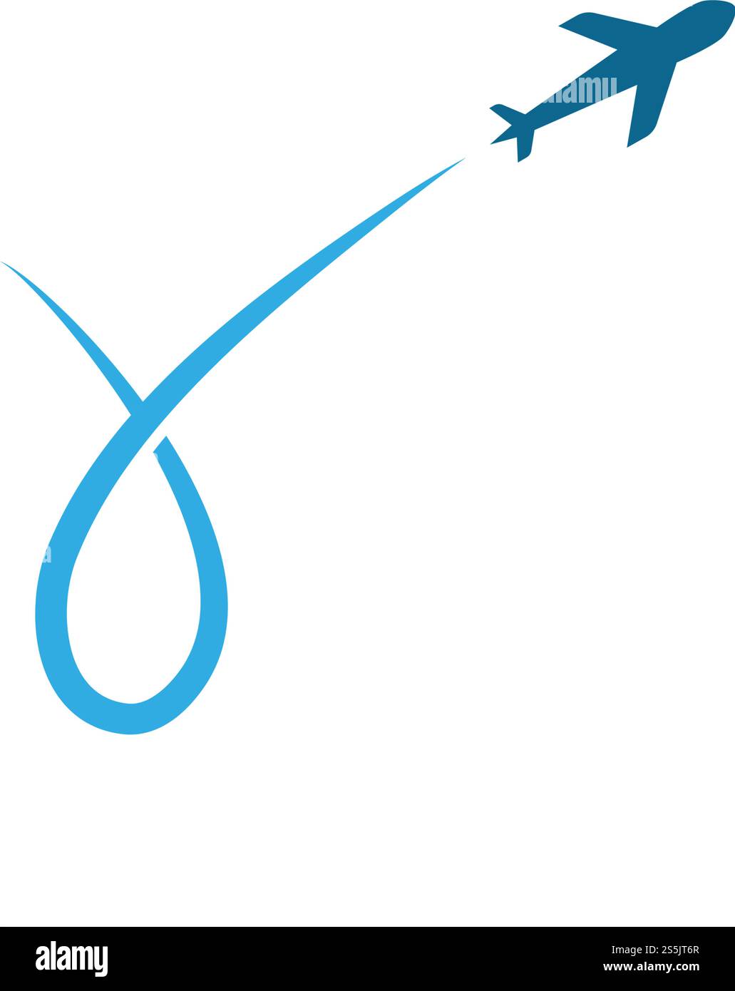 Modello vettoriale logo aereo Illustrazione Vettoriale