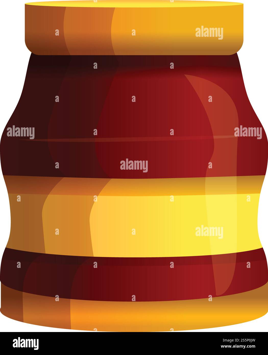 Icona vasetto per marmellate. Cartoni animati dell'icona vettoriale del vaso di marmellata di cibo per il design del Web isolato su sfondo bianco. Icona del vaso della marmellata di cibo, stile cartoni animati Illustrazione Vettoriale