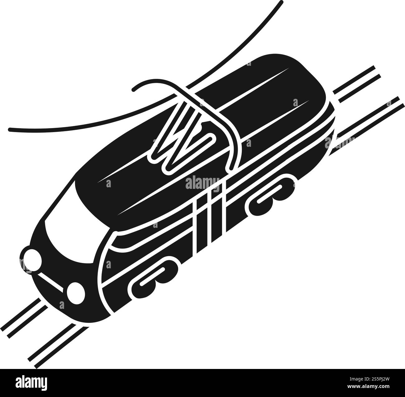 Icona del tram da viaggio. Semplice illustrazione dell'icona vettoriale del tram da viaggio per il web design isolata su sfondo bianco. Icona del tram da viaggio, stile semplice Illustrazione Vettoriale